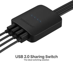 img 3 attached to 🖥️ Коммутатор USB 2.0 Sabrent для 4 компьютеров и периферийных устройств с индикаторами LED (USB-USS4)