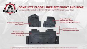 img 1 attached to Floor Liner Set Compatible Rubber