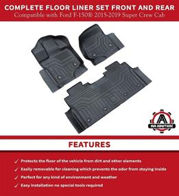 img 3 attached to Floor Liner Set Compatible Rubber