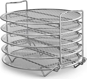 img 4 attached to Goldlion Dehydrator Rack: Stainless Steel Stand for Ninja Foodi Pressure Cooker, Air Fryer 6.5 & 8 Quart & Instant Pot Air Fryer 8 Qt