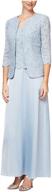 👗 stunning alex evenings women's long mock jacket dress with satin skirt: elegant formal attire for special occasions logo