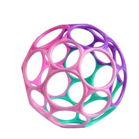 img 4 attached to 🌈 Bright Starts Oball Classic Easy-Grasp Toy - Pink/Purple, Perfect for Newborn+ Stimulation and Play"