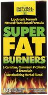 💪 natural balance super fat burners: energy, metabolism &amp; healthy weight management formula with chromium picolinate - 120 vegcaps, 30 servings logo