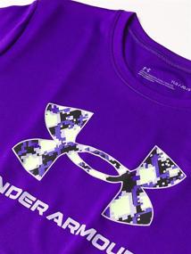 img 2 attached to Optimize Search: Short Sleeve T-Shirt for Girls by Under Armour with a Big Logo