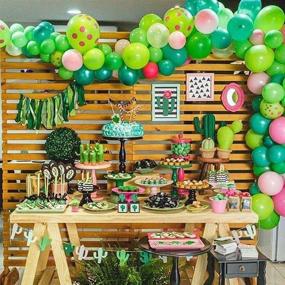 img 4 attached to 🌵 Ultimate Cactus Party Decoration: 100 Pack Balloon Garland & Arch Kit with 100 Latex Balloons and 16 Feet Balloon Strip Tape for Fiesta, Taco & Mexico Party