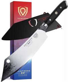 img 1 attached to 🔪 DALSTRONG 8" Chef Cleaver Hybrid Knife - Shogun Series Crixus: Razor Sharp Meat Knife - Japanese AUS-10V Super Steel - with Sheath