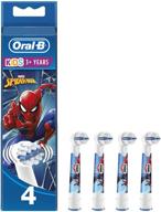 🕷️ marvel spider-man kids electric toothbrush heads by oral-b (pack of 4) - specially designed for 3+ year-olds logo