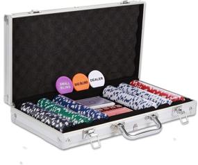 img 4 attached to NOLIE Casino Poker Chip Set: 200-300 PCS with Aluminum Case - The Ultimate Gambling Experience (11.5 Gram)