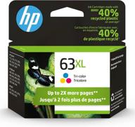 🖨️ hp 63xl tri-color high-yield ink cartridge for deskjet, envy, and officejet series - instant ink eligible (f6u63an) logo