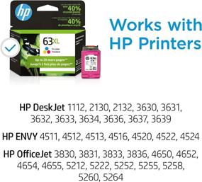 img 3 attached to 🖨️ HP 63XL Tri-color High-yield Ink Cartridge for DeskJet, ENVY, and OfficeJet Series - Instant Ink Eligible (F6U63AN)