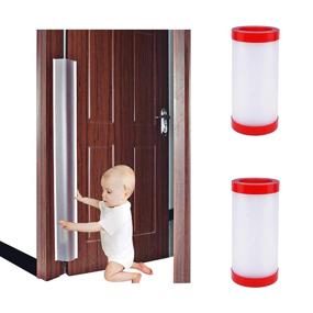 img 4 attached to Set of 2 Door Jam Shield Finger Pinch Guards for Baby Proofing, Kids, Hinge Cover Pinch Guard for 90 & 180 Degree Doors Frame & Baby Gate - 47.2"H x 6.7"W - by Junesisters