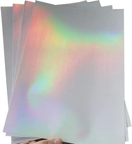 img 3 attached to 🌟 20 Sheets A4 Size (8.25”x11.7“) Holographic Self-Adhesive Laminted Film - Cold Laminating Film, No Machine Needed