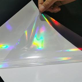 img 2 attached to 🌟 20 Sheets A4 Size (8.25”x11.7“) Holographic Self-Adhesive Laminted Film - Cold Laminating Film, No Machine Needed