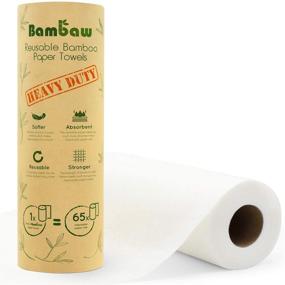 img 4 attached to 🌱 Bambaw Reusable Bamboo Eco Paper Towel Rolls - Heavy Duty & Multipurpose, Strong, Thick, and Absorbent for Eco-Friendly Cleaning, Soft on Skin, Quick-Dry, Includes 20 Eco-Friendly Wipes