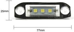 img 2 attached to 2-пакет белых светодиодных фар без ошибок для номерного знака Volvo S80 XC90 S40 V60 XC60 S60 V70 C70 - комплект лампочек для автомобильных номеров.