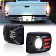 runmade red oled neon tube white smd led rear license plate light tag lamp compatible with toyota 1995-2004 tacoma logo