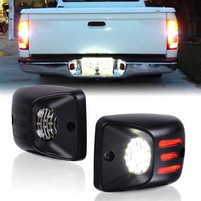 img 4 attached to Runmade Red OLED Neon Tube White SMD LED Rear License Plate Light Tag Lamp Compatible With Toyota 1995-2004 Tacoma