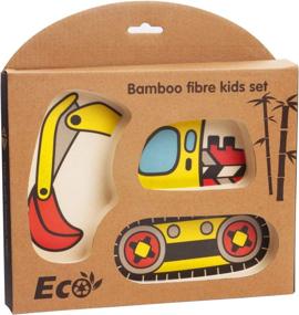 img 3 attached to 🍽️ Bamboo Toddler Divided Dinnerware for Optimal Feeding