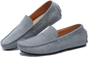 img 3 attached to UNN Loafers Genuine Moccasins Breathable Men's Shoes for Loafers & Slip-Ons