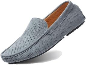 img 4 attached to UNN Loafers Genuine Moccasins Breathable Men's Shoes for Loafers & Slip-Ons