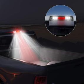img 1 attached to 🚗 Высокая крышка LED 3-го стоп-сигнала для Dodge Ram 1500/2500/3500 (2009-2018) - дымчатый объектив, задний стоп-сигнал и грузовой свет KRSCT