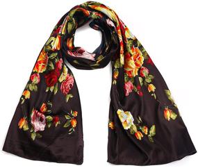 img 4 attached to 🌸 Women's Accessories: Lightweight Floral Pashmina Shawls Scarves