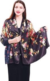 img 3 attached to 🌸 Women's Accessories: Lightweight Floral Pashmina Shawls Scarves