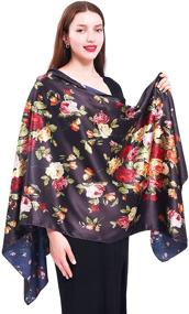 img 2 attached to 🌸 Women's Accessories: Lightweight Floral Pashmina Shawls Scarves