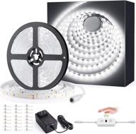 ustellar 40ft dimmable led strip lights with hand-wave control, 720 leds 24v led ribbon light, cabinet lighting strips, non-waterproof led tape, 6000k daylight white, etl listed логотип