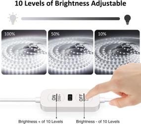 img 1 attached to Ustellar 40ft Dimmable LED Strip Lights with Hand-Wave Control, 720 LEDs 24V LED Ribbon Light, Cabinet Lighting Strips, Non-Waterproof LED Tape, 6000K Daylight White, ETL Listed