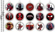 deadpool silver bottle pendant necklaces logo