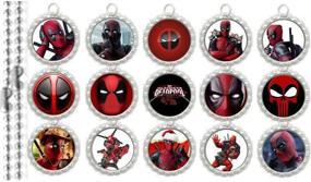 img 1 attached to Deadpool Silver Bottle Pendant Necklaces