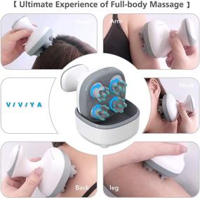 img 2 attached to VIVIYA Electric Scalp Massager: Portable Rechargeable Head Massager with 4 Removable Claws for Full-Body Massage, Hair Growth & Stress Relaxation