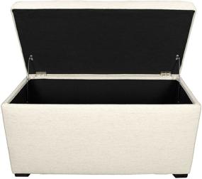 img 1 attached to 🛏️ Stylish and Functional Bedroom Chest Trunk: MJL Furniture Designs Angela Collection Button Tufted Upholstered Lift Top, Medium Sized & Ivory