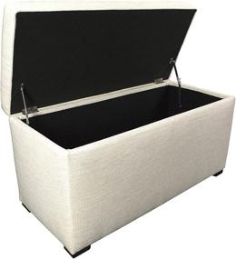 img 3 attached to 🛏️ Stylish and Functional Bedroom Chest Trunk: MJL Furniture Designs Angela Collection Button Tufted Upholstered Lift Top, Medium Sized & Ivory