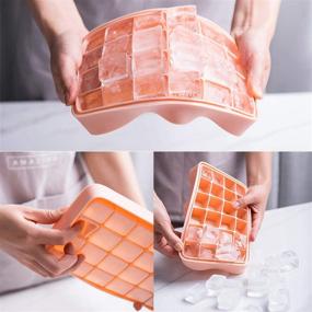 img 1 attached to 🧊 2 Pack of Bangp Premium Silicone Ice Cube Trays with Lid - Easy-release, Flexible 24-Ice Cube Trays for Freezer - Ideal for Food, Whiskey, Cocktails, and Drinks - Stackable, Durable, and BPA Free