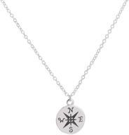 sterling engraved compass encouraging necklace logo