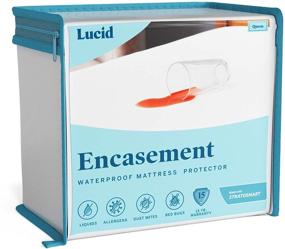 img 4 attached to LUCID Waterproof Mattress Protector 🛏️ - Complete Encasement for Ultimate Mattress Protection