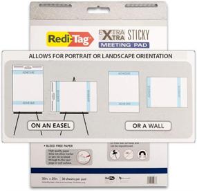 img 3 attached to 📋 Redi-Tag Extra Xtra Easel Meeting Pad, Sticky Wall Pad/Easel Pad, Hang Vertical or Horizontal, White, 25 x 30 Inches, 30 Sheets/Pad, 2-Pack (10063)