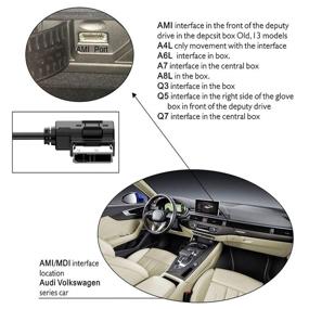 img 1 attached to 🔌 JIMAT AMI Bluetooth Adapter for Audi AMI MDI MMI 2G 3G 3G+ Gen Audio Interface AUX-in Car Stereo Auxiliary Cabin - Improved Connectivity, Music Sync & Charging - Compatible with iPod iPhone X Samsung S9 HTC L