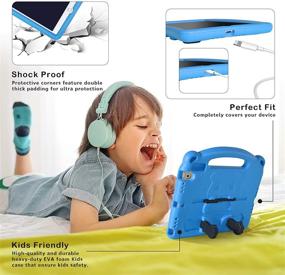 img 2 attached to 📱 Staruto Kids Tablet Case for iPad 10.2" 8th Gen 2020 / 7th Gen 2019 / iPad Air 10.5" 2019 / iPad Pro 10.5" with Pen Holder - Shockproof and Protective Stand Cover Case for Kids - Blue, includes Stylus