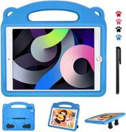 📱 staruto kids tablet case for ipad 10.2" 8th gen 2020 / 7th gen 2019 / ipad air 10.5" 2019 / ipad pro 10.5" with pen holder - shockproof and protective stand cover case for kids - blue, includes stylus logo