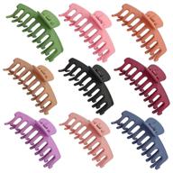 💇 fani 9 pcs big hair claw clips: non-slip matte plastic claw clips for women with thin to medium hair, acrylic banana clips for thick hair - fashionable jaw clips for a strong hold logo