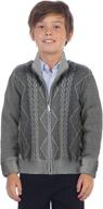 👕 stylish full zip lightweight cardigan sweater for boys - gioberti kids' geometric design logo