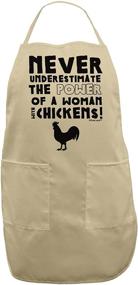 img 1 attached to TooLoud Woman Chickens Adult Apron Kitchen & Dining