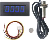🔷 digiten 4 digital led tachometer rpm speed meter with hall proximity switch sensor npn in blue logo