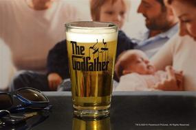 img 3 attached to 🎁 Godparent Gifts Set: Godfather Pint Glass featuring Original Black Movie Logo and Pink Godmother Stemless Wine Glass. Officially Licensed Collectible Gift from Godchild - 16 and 15 Ounces by Movies On Glass