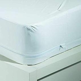 img 4 attached to 🌊 Water Resistant King Size Fabric Zippered Mattress Cover: Protector for 78" X 80" X 12" Deep Mattresses