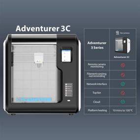 img 3 attached to 🖨️ Flashforge Adventurer 3D Printer - Leveling Removable Build Plate, 150x150x150mm Print Size