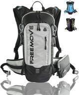 freemove 10l hiking daypack backpack with detachable phone pocket - durable & multi-compartment design for hiking, running, cycling - bladder not included logo